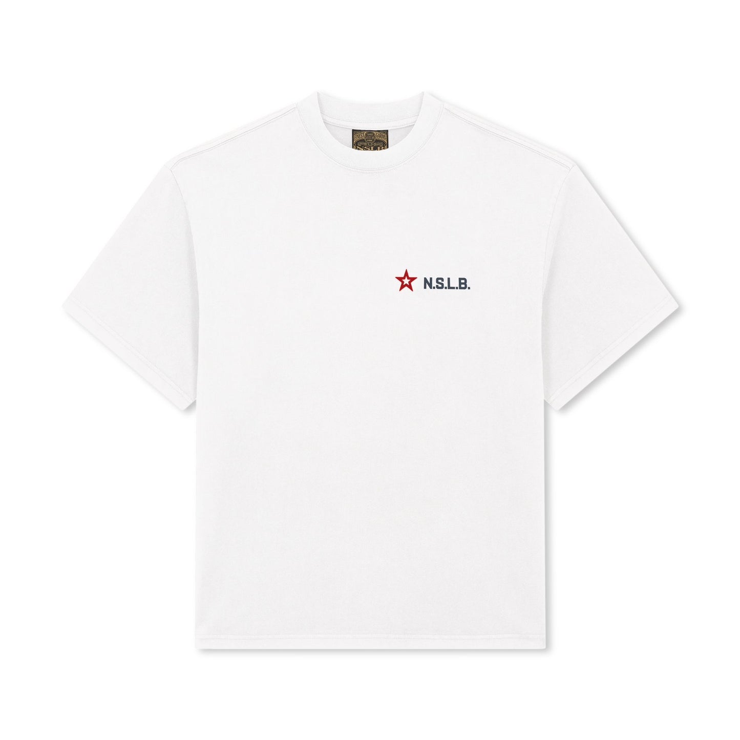 WHITE MILITIA TEE // RED STAR