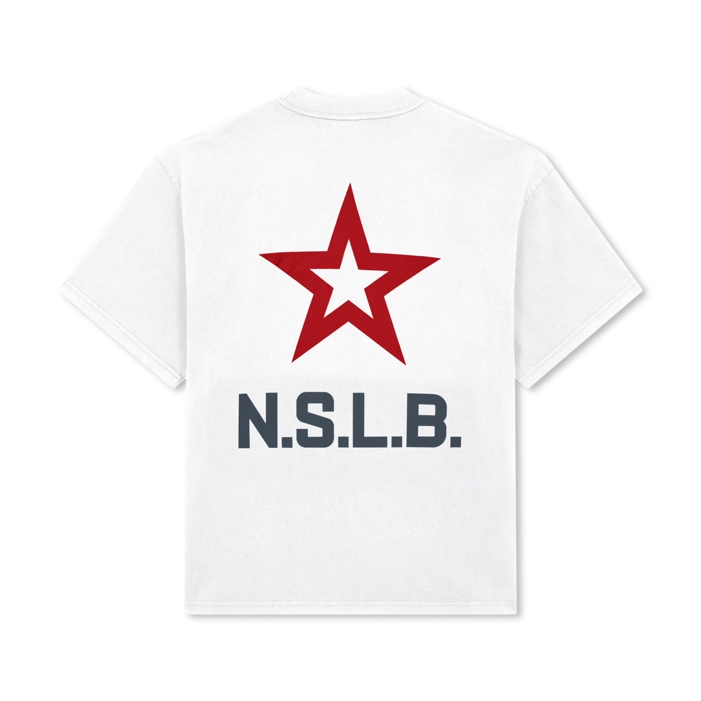 WHITE MILITIA TEE // RED STAR