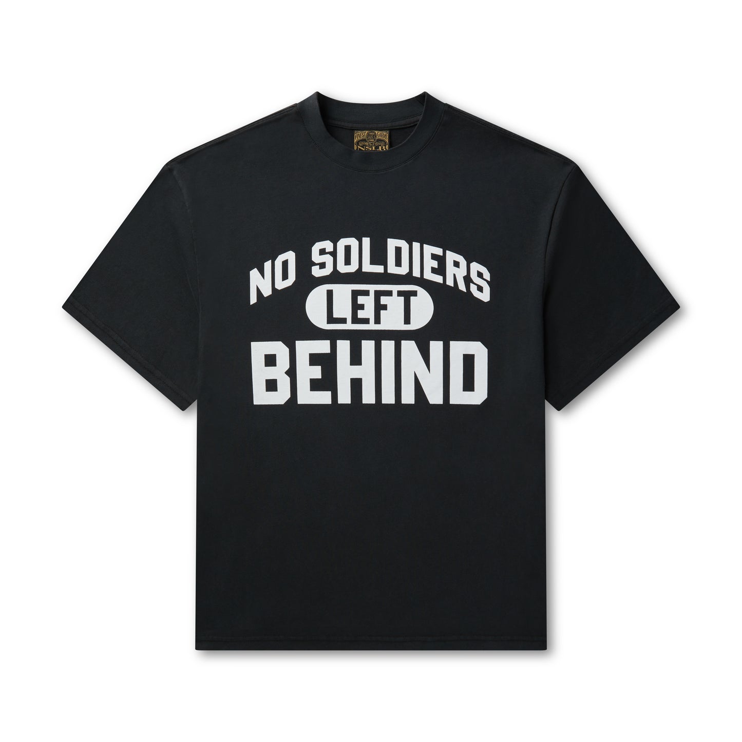 NO SOLDIERS TEE // BLACK/WHITE