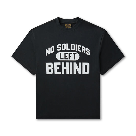 NO SOLDIERS TEE // BLACK/WHITE