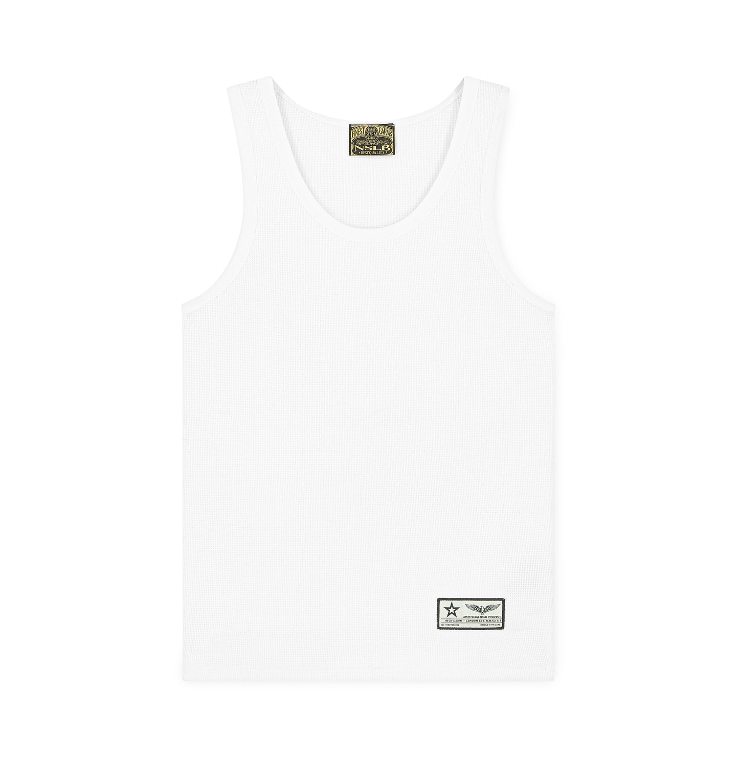 MENS WAFFLE VEST // WHITE